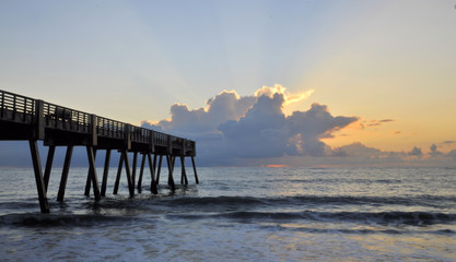 Fototapeta premium The Vero Beach Pier in Florida
