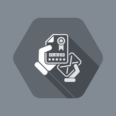 Mail with certification document