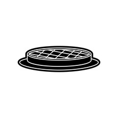 pie in a tray icon. Element of Hipermarket for mobile concept and web apps icon. Glyph, flat icon for website design and development, app development