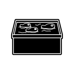 fish sale department icon. Element of Hipermarket for mobile concept and web apps icon. Glyph, flat icon for website design and development, app development