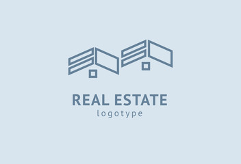 Abstract real estate agent logo icon vector design. Rent, sale of real estate vector logo, House cleaning, home security, real estate auction. Vector building logo concept.