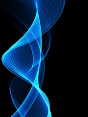 Abstract blue flow wave background 