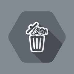 Trashing a news paper