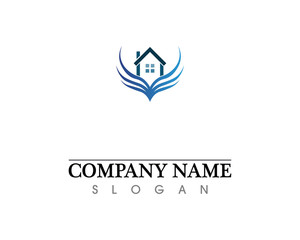 Fototapeta na wymiar Real estate and home buildings logo icons template