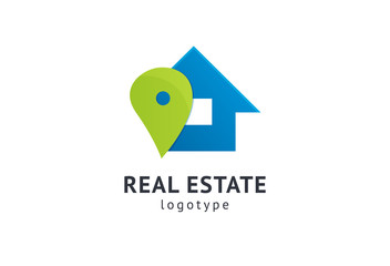 Abstract real estate agent logo icon vector design. Rent, sale of real estate vector logo, House cleaning, home security, real estate auction. Vector building logo concept.