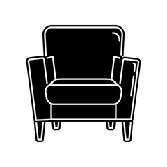 Armchair  icon. Element of household for mobile concept and web apps icon. Glyph, flat icon for website design and development, app development