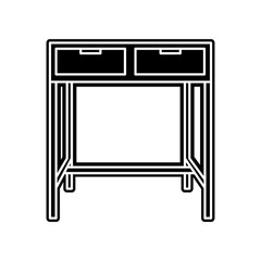Desk  icon. Element of household for mobile concept and web apps icon. Glyph, flat icon for website design and development, app development