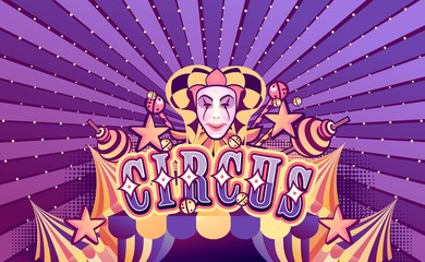 circus retro poster