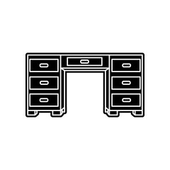 Desk  icon. Element of household for mobile concept and web apps icon. Glyph, flat icon for website design and development, app development