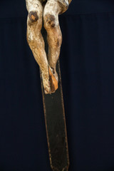 Old traditional wooden crucifix.