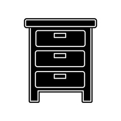 Chest of drawers  icon. Element of household for mobile concept and web apps icon. Glyph, flat icon for website design and development, app development