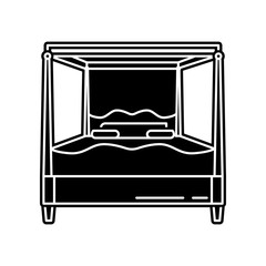 bed  icon. Element of household for mobile concept and web apps icon. Glyph, flat icon for website design and development, app development