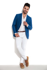 Handsome young man staring at the camera