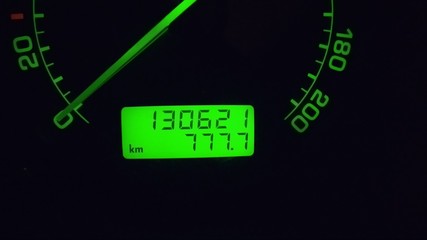 speedometer on black background