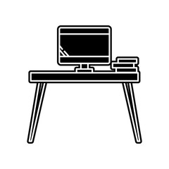 Pc table  icon. Element of household for mobile concept and web apps icon. Glyph, flat icon for website design and development, app development