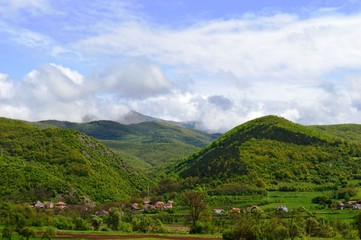 Fototapeta premium a landscape of rainy clouds