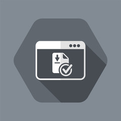 Download window - Vector flat minimal icon