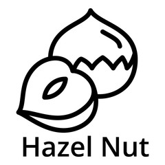 Hazel nut icon. Outline hazel nut vector icon for web design isolated on white background