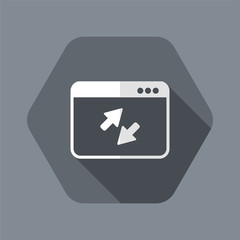 Transfer application window - Vector flat minimal icon