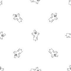 Garden scarecrow pattern seamless vector repeat geometric for any web design