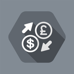 Dollar/Sterling - Foreign currency exchange icon