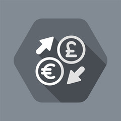 Euro/Sterling - Foreign currency exchange icon