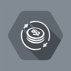 Money exchange icon - Dollars
