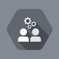 Teamwork brainstorming flat icon