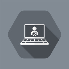 Check web contact - Vector icon