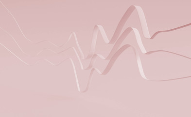Abstract lines. Curved wavy lines.- 3D render