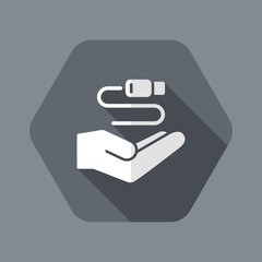 Cable connection - Minimal vector icon