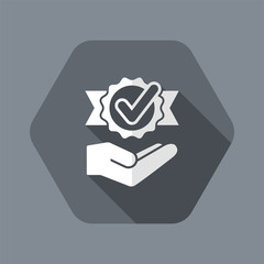 Fototapeta premium Service offer - Check best option - Minimal icon