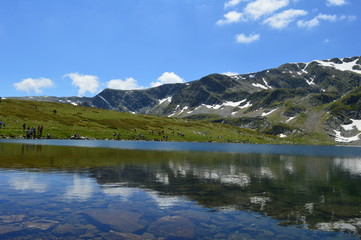 Rila lake with reflection 