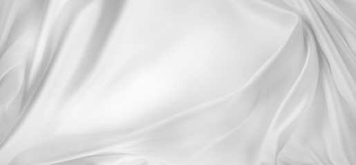 Fototapeta premium White silk fabric