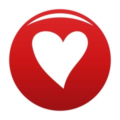 Cruel heart icon. Simple illustration of cruel heart vector icon for any design red