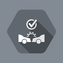Car crash check - Vector web icon