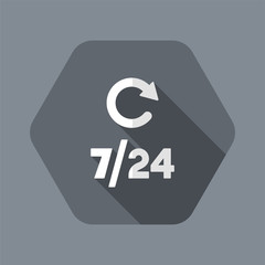 7/24 services - Vector web icon