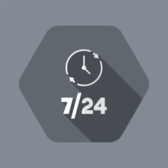 Always available services  - Vector web icon