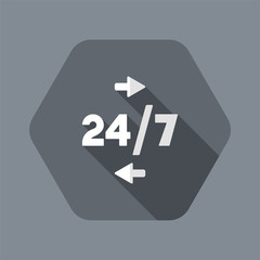 Steady services 24/7 - Vector web icon
