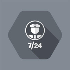 Steady police and security service - Vector web icon