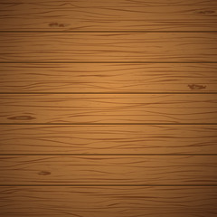Brown background or texture, horizontal wooden planks wall, table, floor surface. Vector illustration