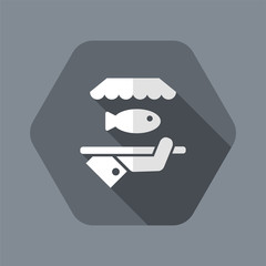 Fish restaurant - Vector web icon
