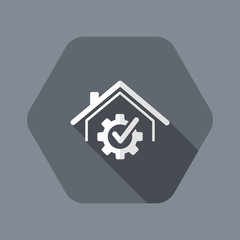 Check the domestic system - Vector web icon