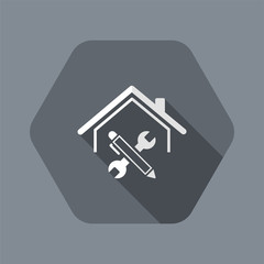 House renovation - Vector web icon
