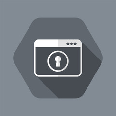 Protected access - Vector web icon