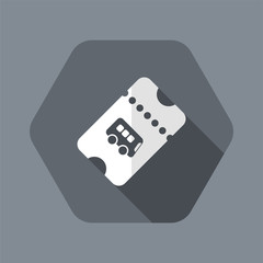 Bus ticket - Vector web icon