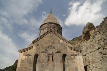 Fototapeta na wymiar in armenia geghard the old monastery