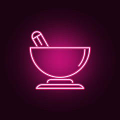 Spice grindel neon icon. Elements of Kitchen set. Simple icon for websites, web design, mobile app, info graphics