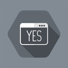 Checkbox computer decision - Minimal vector icon