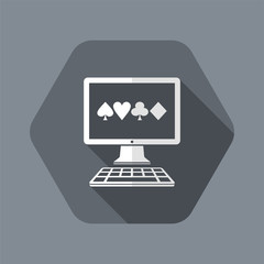 Poker online - Vector flat icon